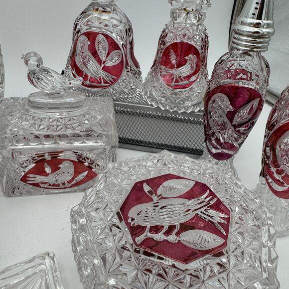 Vintage Byrdes Collection 8" Bell by Hofbauer 24% Lead Crystal No Clapper - Picture 13 of 14